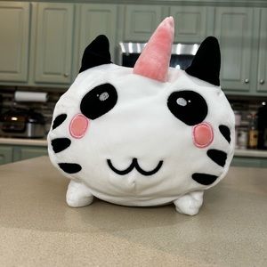 Rare Super Soft Marshmallow Unicorn Cat 16" White Stuffed Plush Animal Toy